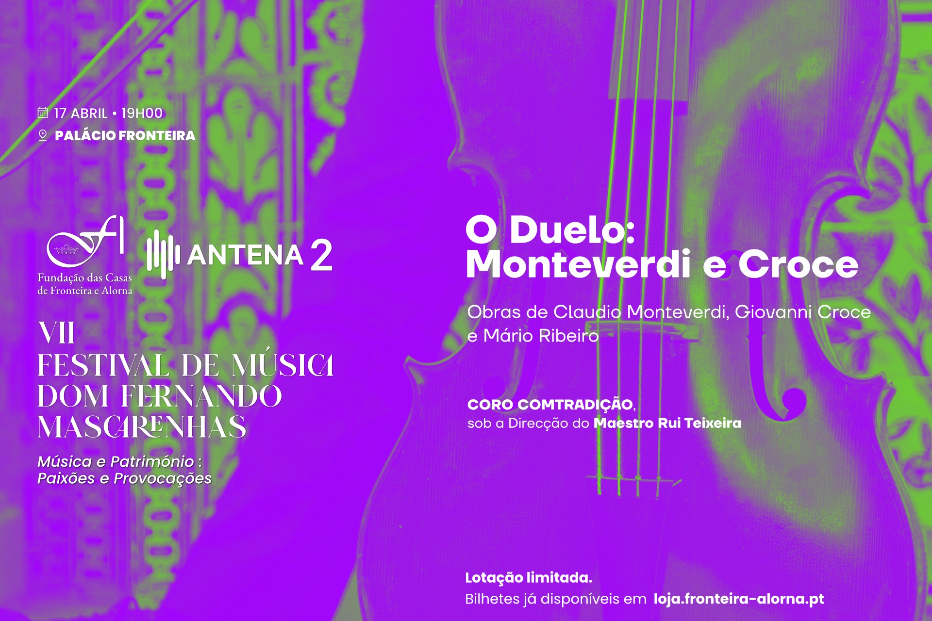 Festival Dom Fernando Mascarenhas - Concerto "O Duelo: Monteverdi e Croce"